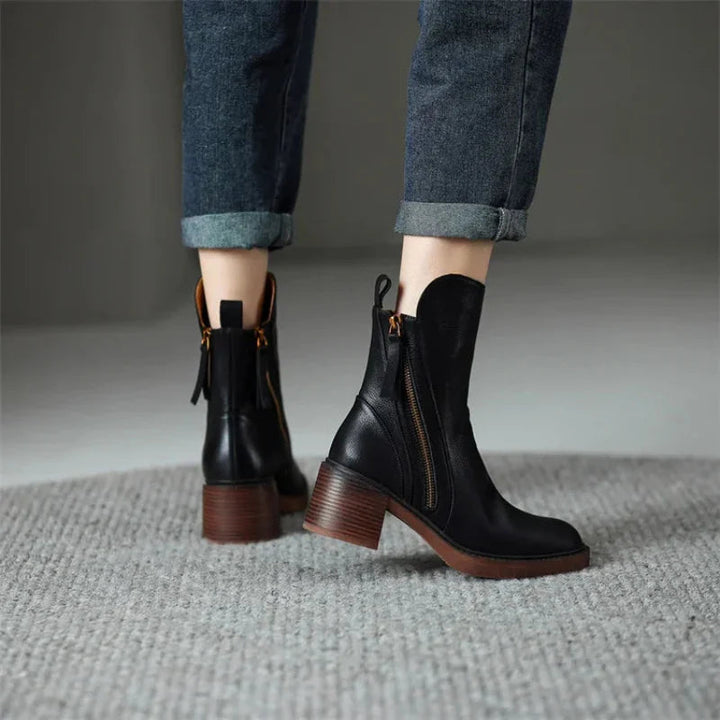 Mune | Ankle Boots with Block Heel Fashionable Shoes