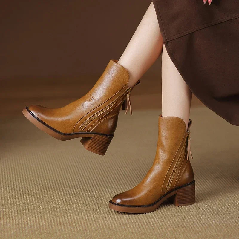 Mune | Ankle Boots with Block Heel Fashionable Shoes