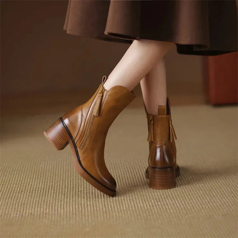 Mune | Ankle Boots with Block Heel Fashionable Shoes