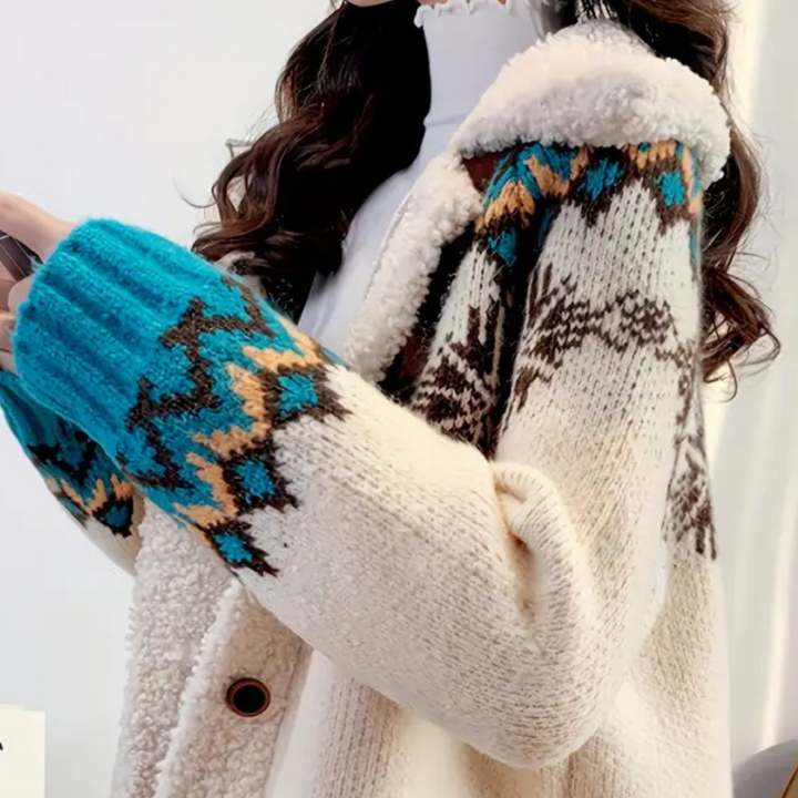 Mune | Knitted Winter Jacket with Fleece Collar Casual Fashion