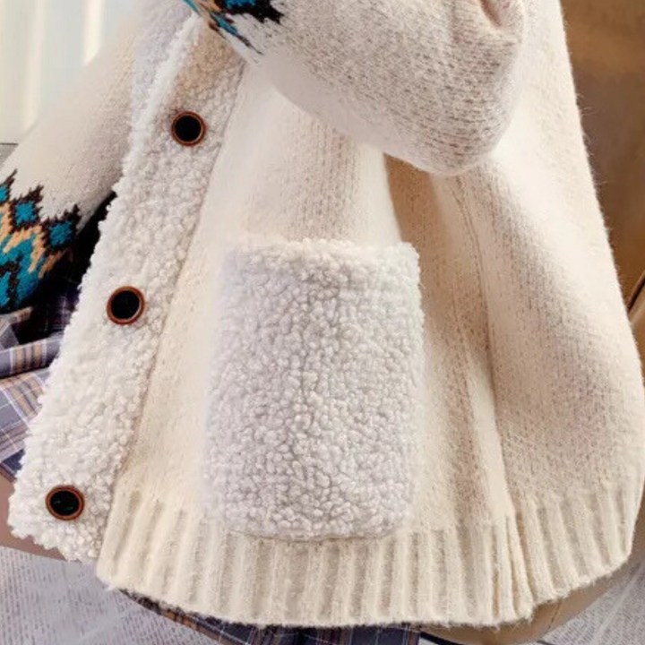 Mune | Knitted Winter Jacket with Fleece Collar Casual Fashion