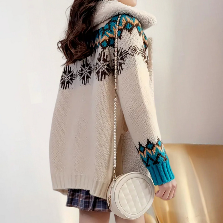Mune | Knitted Winter Jacket with Fleece Collar Casual Fashion