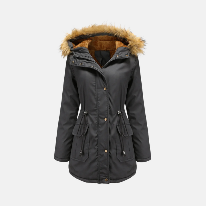Mune | Women's parka winter jacket with fleece lining and faux fur hood