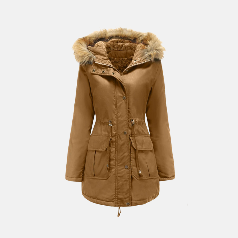 Mune | Women's parka winter jacket with fleece lining and faux fur hood