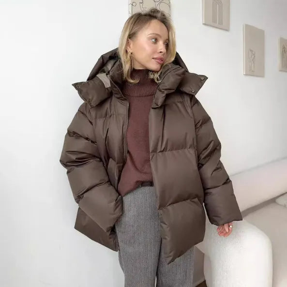 Mune | Women's Winter Puffer Jacket with Hood and Zipper