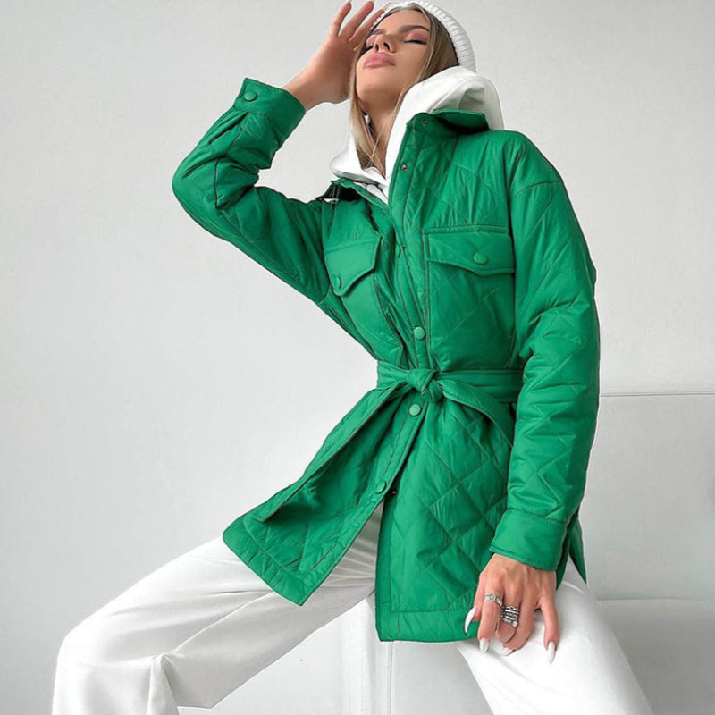 Mune | Women's Padded Winter Jacket with Long Sleeves and Press Studs