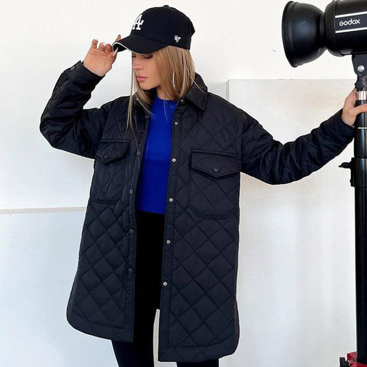 Mune | Women's Padded Winter Jacket with Long Sleeves and Press Studs