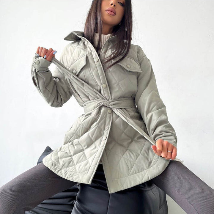 Mune | Women's Padded Winter Jacket with Long Sleeves and Press Studs