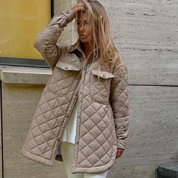 Mune | Women's Padded Winter Jacket with Long Sleeves and Press Studs