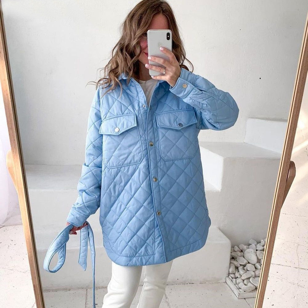 Mune | Women's Padded Winter Jacket with Long Sleeves and Press Studs