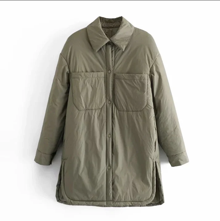 Mune | Women's Winter Jacket with Long Sleeves and Button Closure