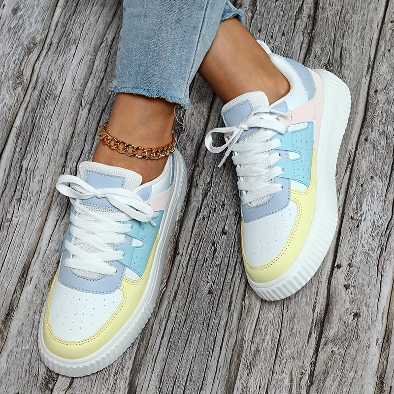 Women's Sneakers | Color Block | Lace-Up Shoes | Skate Shoes | Casual Sneakers Mune Fashion