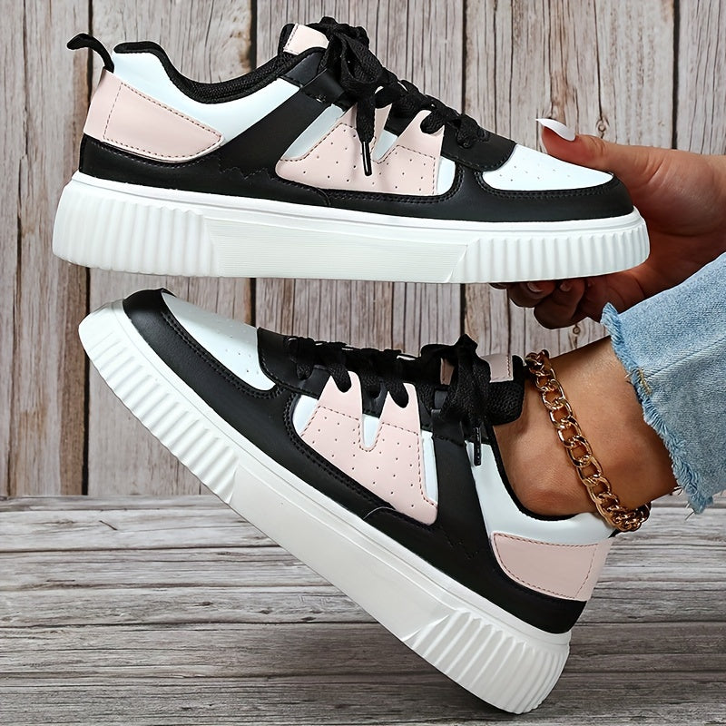 Women's Sneakers | Color Block | Lace-Up Shoes | Skate Shoes | Casual Sneakers Mune Fashion