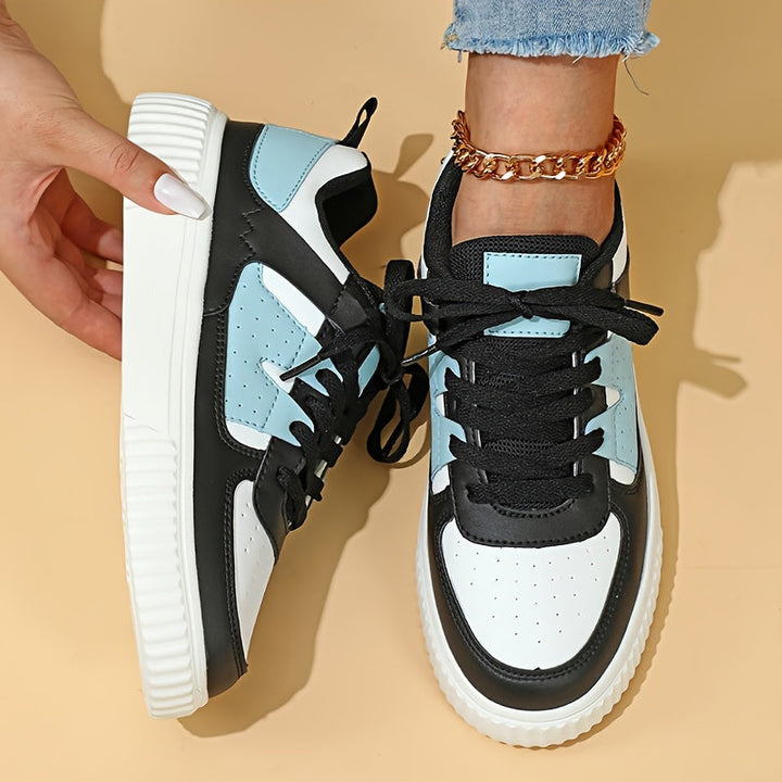 Women's Sneakers | Color Block | Lace-Up Shoes | Skate Shoes | Casual Sneakers Mune Fashion