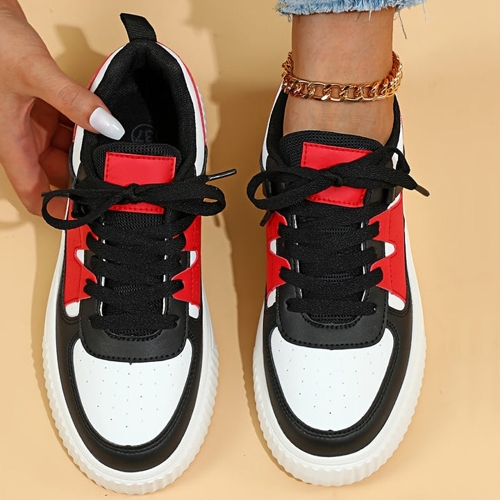 Women's Sneakers | Color Block | Lace-Up Shoes | Skate Shoes | Casual Sneakers Mune Fashion