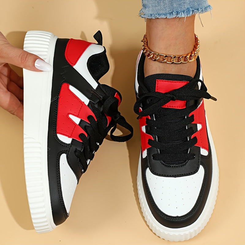 Women's Sneakers | Color Block | Lace-Up Shoes | Skate Shoes | Casual Sneakers Mune Fashion