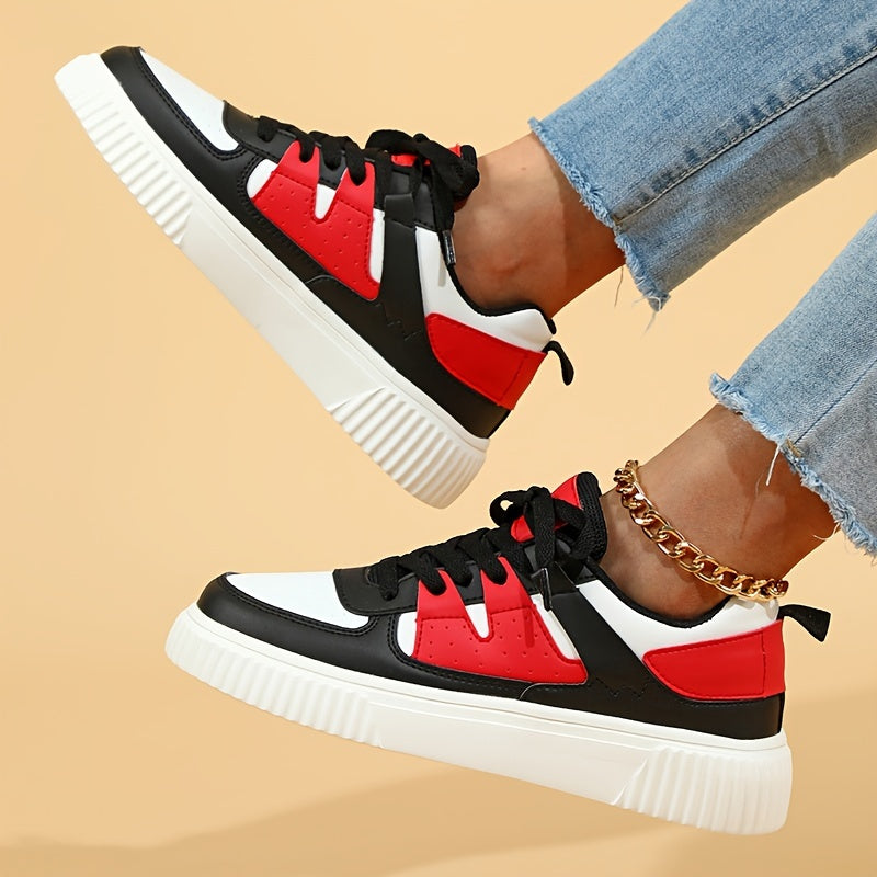 Women's Sneakers | Color Block | Lace-Up Shoes | Skate Shoes | Casual Sneakers Mune Fashion