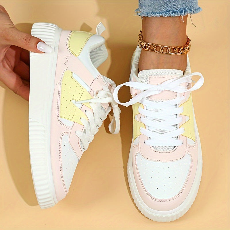 Women's Sneakers | Color Block | Lace-Up Shoes | Skate Shoes | Casual Sneakers Mune Fashion