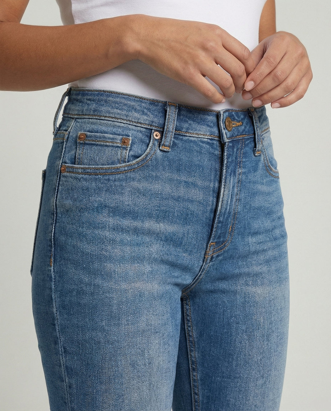 Shaping tummy control women's jeans