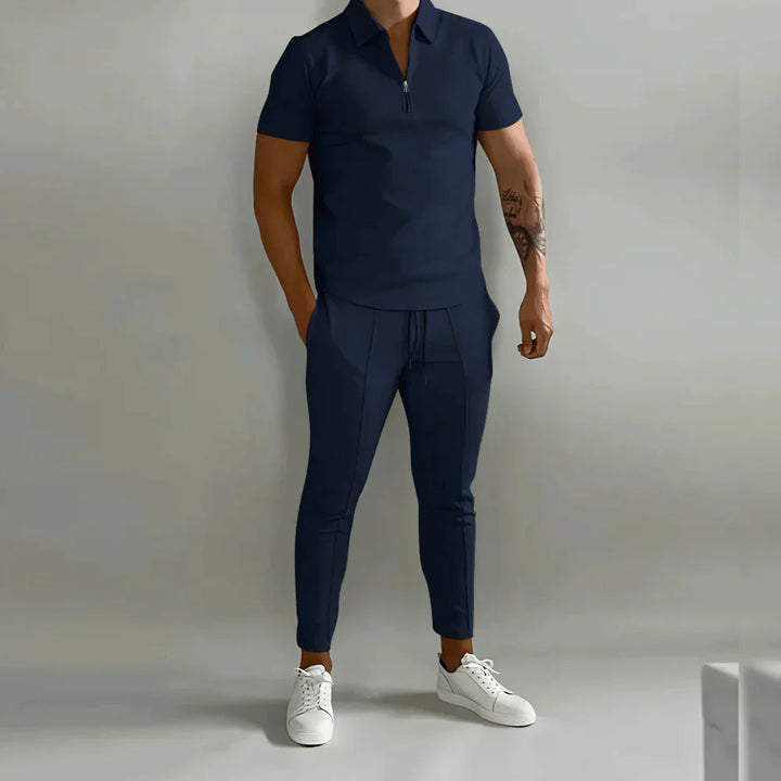 Mune Fashion - Elegant men's set consisting of polo and elegant pants
