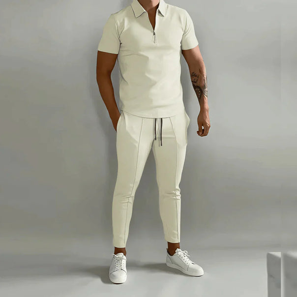 Mune Fashion - Elegant men's set consisting of polo and elegant pants