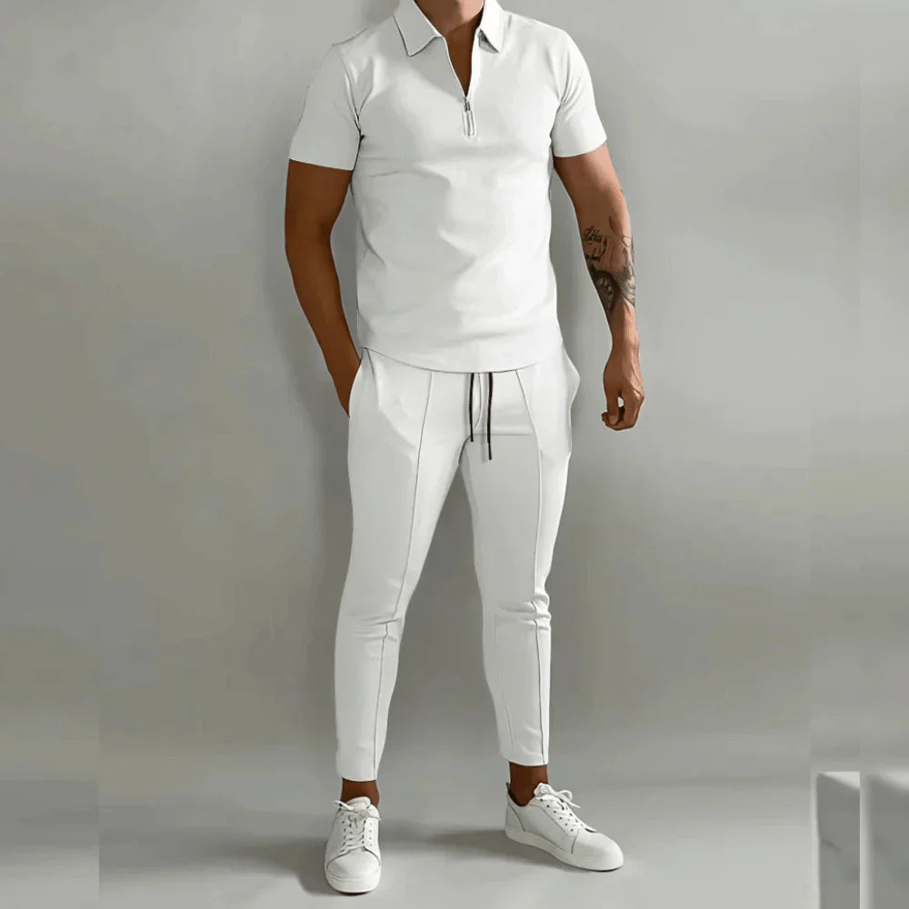 Mune Fashion - Elegant men's set consisting of polo and elegant pants