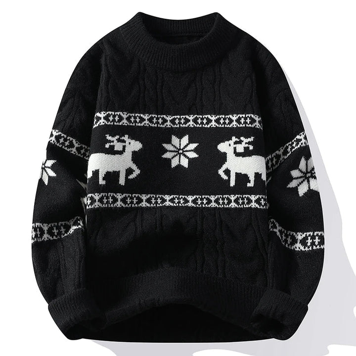 Mune | Winter sweater with deer pattern - Warm & stylish knitted sweater for the holidays