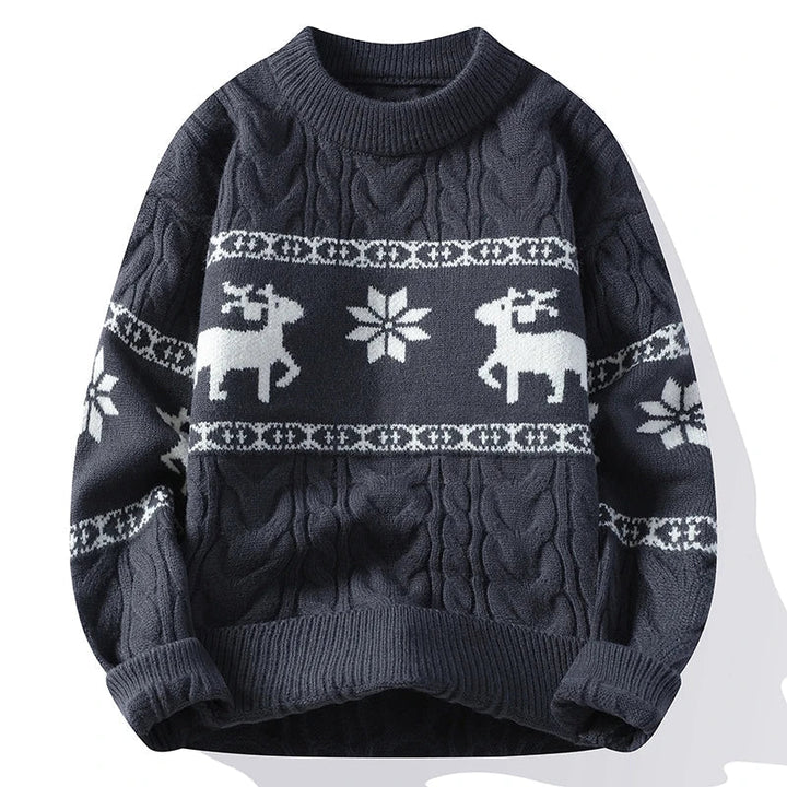 Mune | Winter sweater with deer pattern - Warm & stylish knitted sweater for the holidays