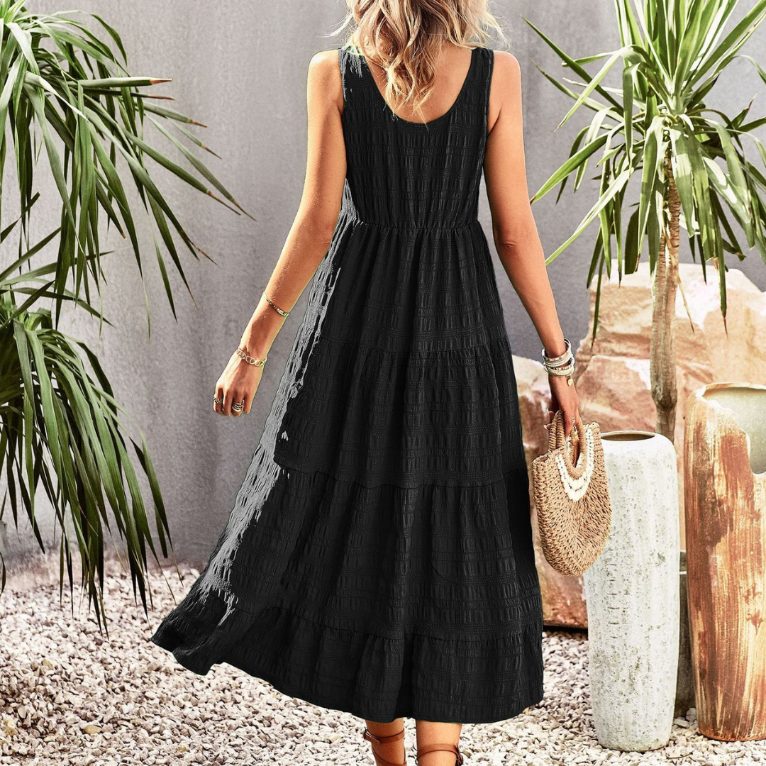 Sleeveless midi dress for summer