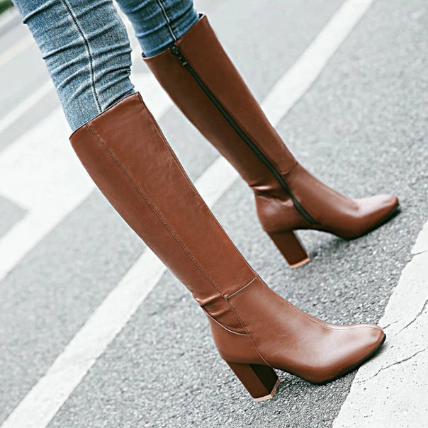 Mune | Heels Cozy with Zipper High-Quality Soft Boots Daisy