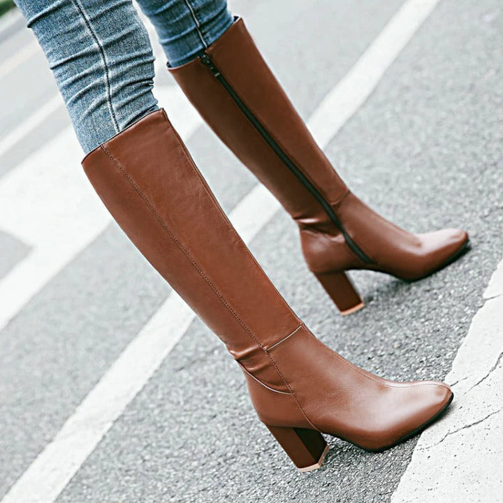 Mune | Heels Cozy with Zipper High-Quality Soft Boots Daisy