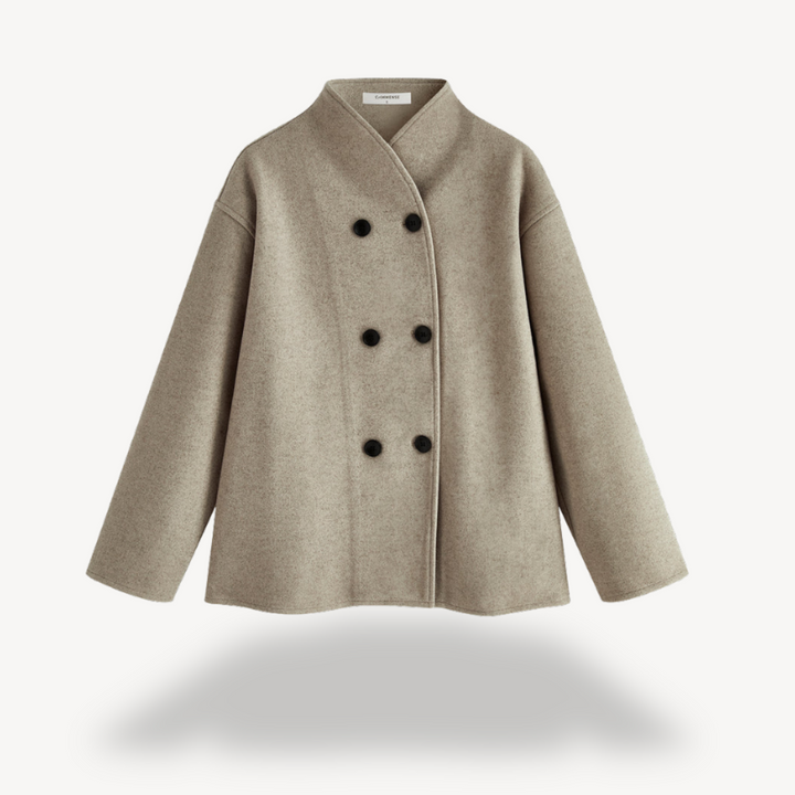 Mune | Women's Double-breasted Wool Coat with Modern Cut