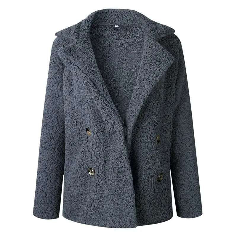 Mune | Women's Short Teddy Jacket with Lapel Collar
