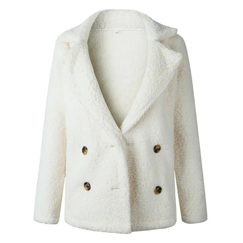 Mune | Women's Short Teddy Jacket with Lapel Collar