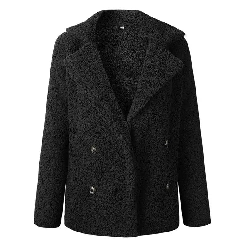 Mune | Women's Short Teddy Jacket with Lapel Collar