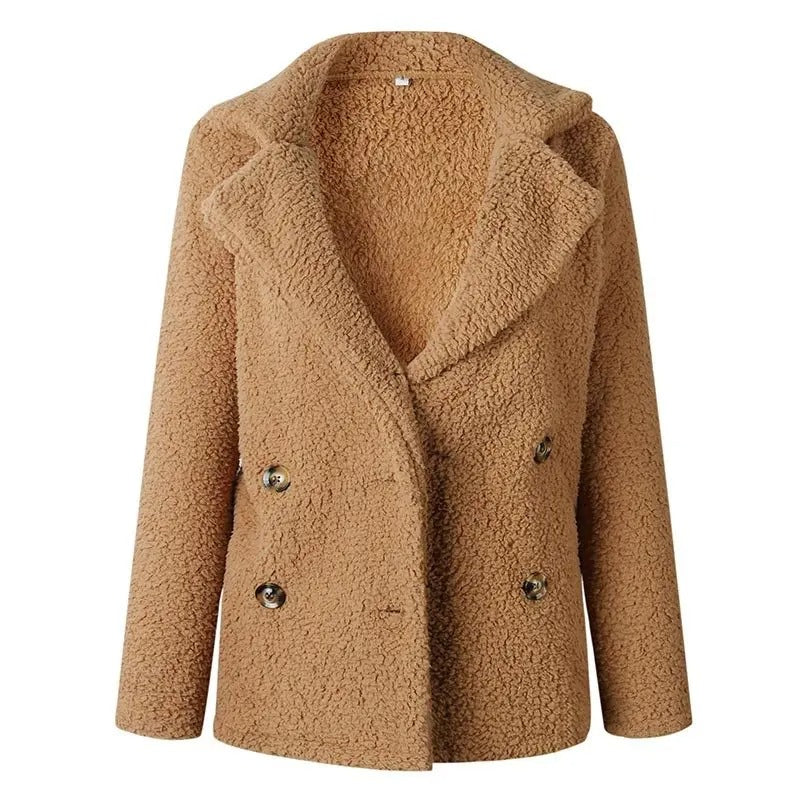 Mune | Women's Short Teddy Jacket with Lapel Collar