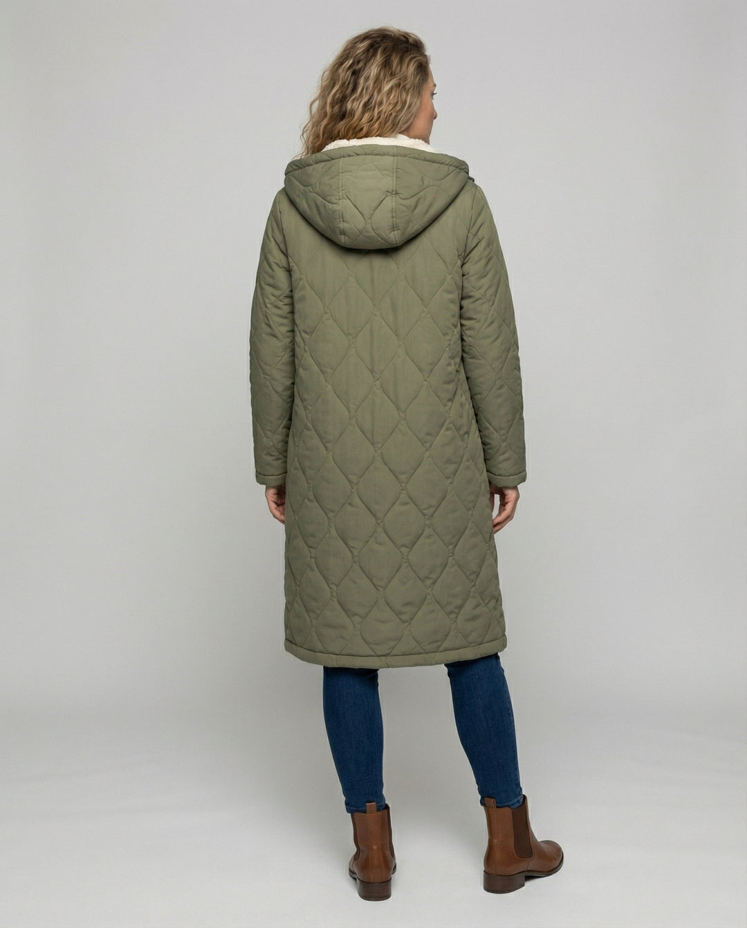 Padded cotton quilted coat women
