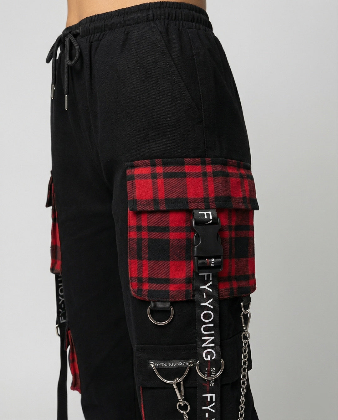 High Waist Cargo Pants with Pockets for Women