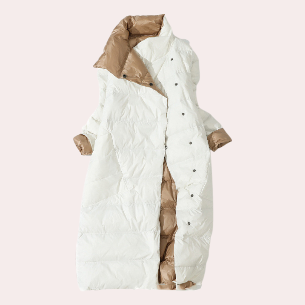 Mune | Women's Long Winter Jacket Made of Down with High Collar