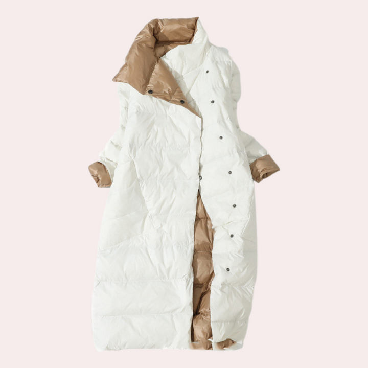 Mune | Women's Long Winter Jacket Made of Down with High Collar