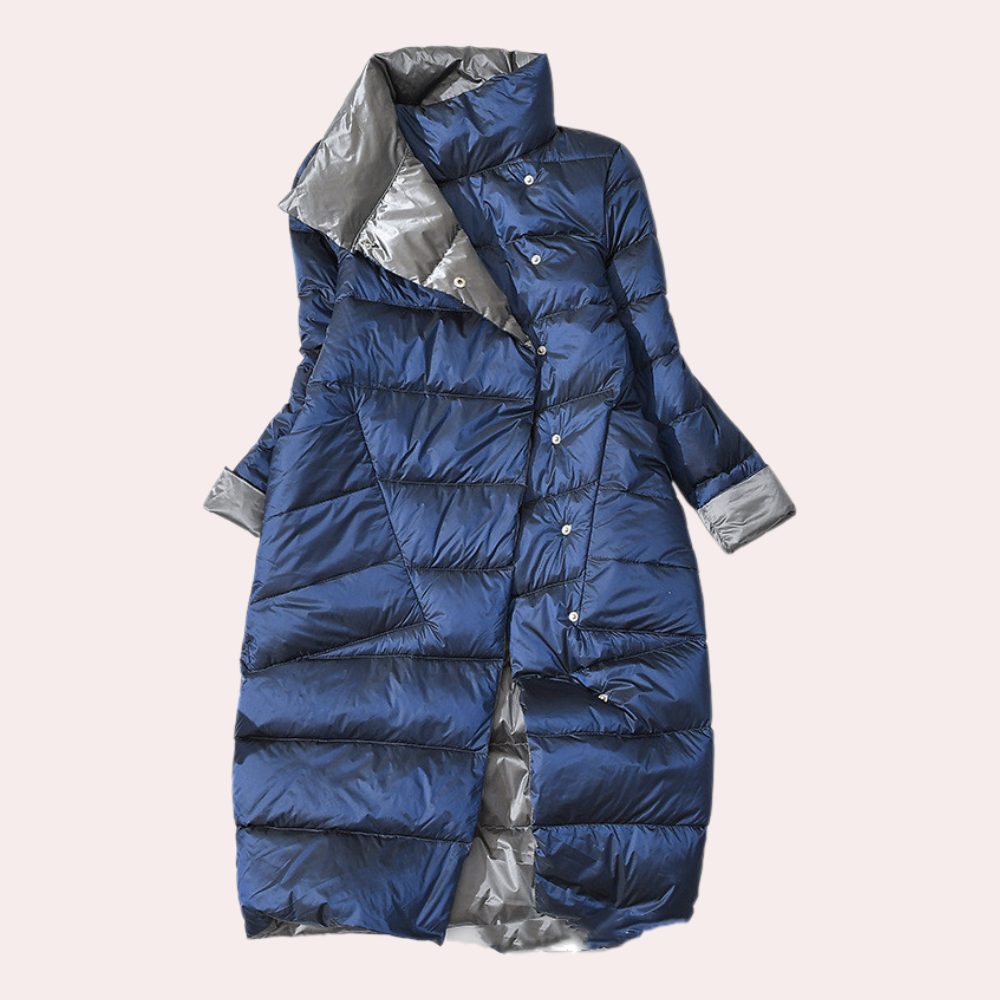 Mune | Women's Long Winter Jacket Made of Down with High Collar