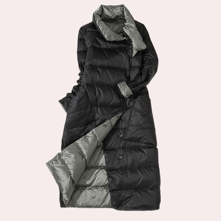 Mune | Women's Long Winter Jacket Made of Down with High Collar