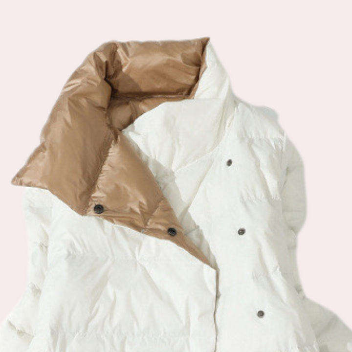 Mune | Women's Long Winter Jacket Made of Down with High Collar
