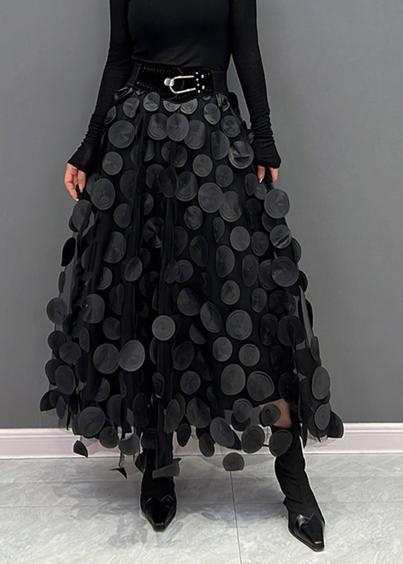 Chic Women's Skirt made of Polka Dot & Tulle Patchwork | Mune Fashion