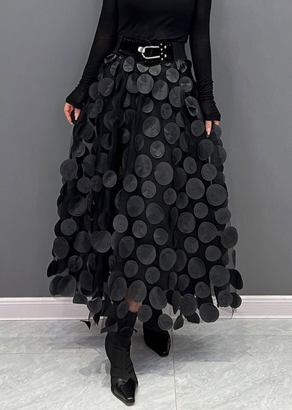 Chic Women's Skirt made of Polka Dot & Tulle Patchwork | Mune Fashion