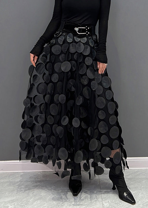 Chic Women's Skirt made of Polka Dot & Tulle Patchwork | Mune Fashion