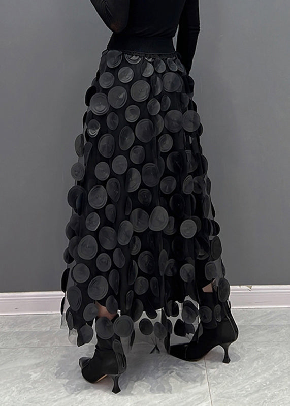 Chic Women's Skirt made of Polka Dot & Tulle Patchwork | Mune Fashion