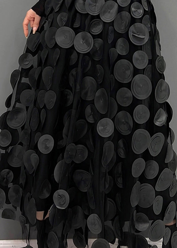 Chic Women's Skirt made of Polka Dot & Tulle Patchwork | Mune Fashion