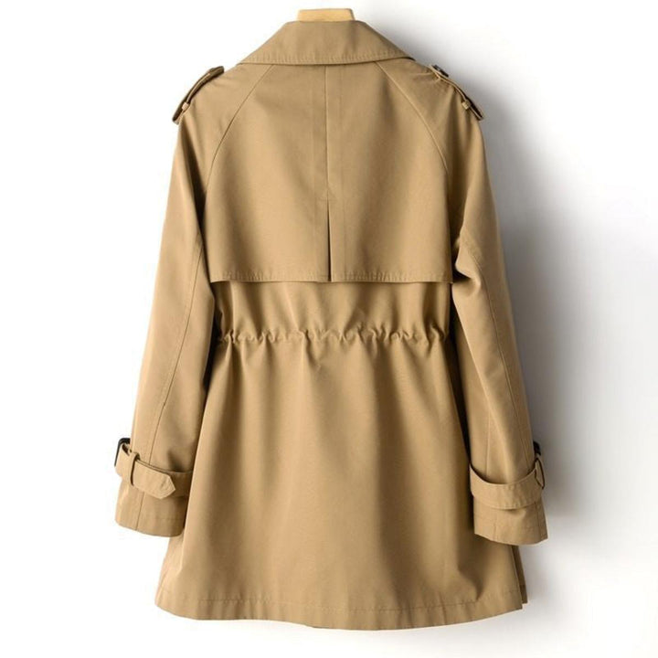 Mune | Elegant Jaquard Trench Coat with Lapel for Women