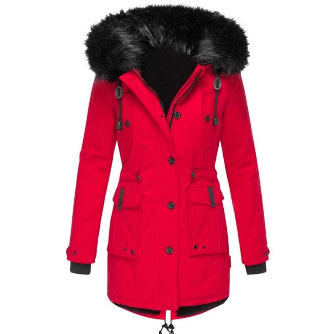 Mune | Elegant Winter Parka with Faux Fur Hood